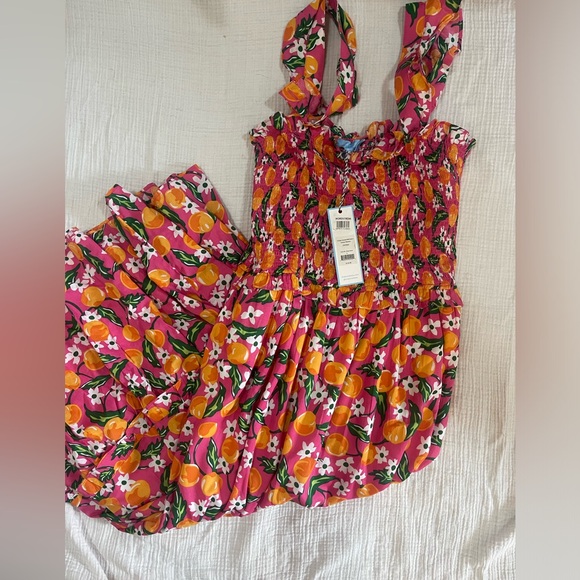 Draper James Midi Orange Blossom Taylor Dress 🍊NWT - Picture 5 of 7